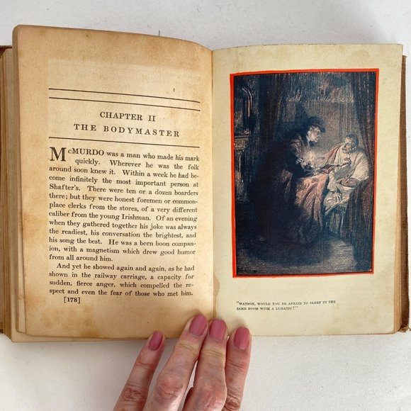 c1920 Sherlock Holmes Valley of Fear A Conan Doyle Hardbound Book Pub A.L. Burt - Picture 10 of 16